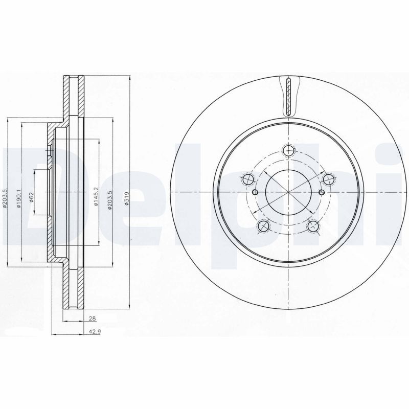 Brake Disc DELPHI BG4253