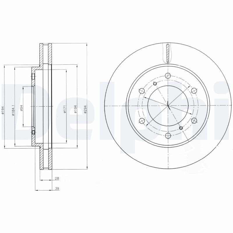 Brake Disc DELPHI BG4257