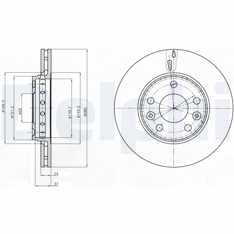 Brake Disc DELPHI BG4265C