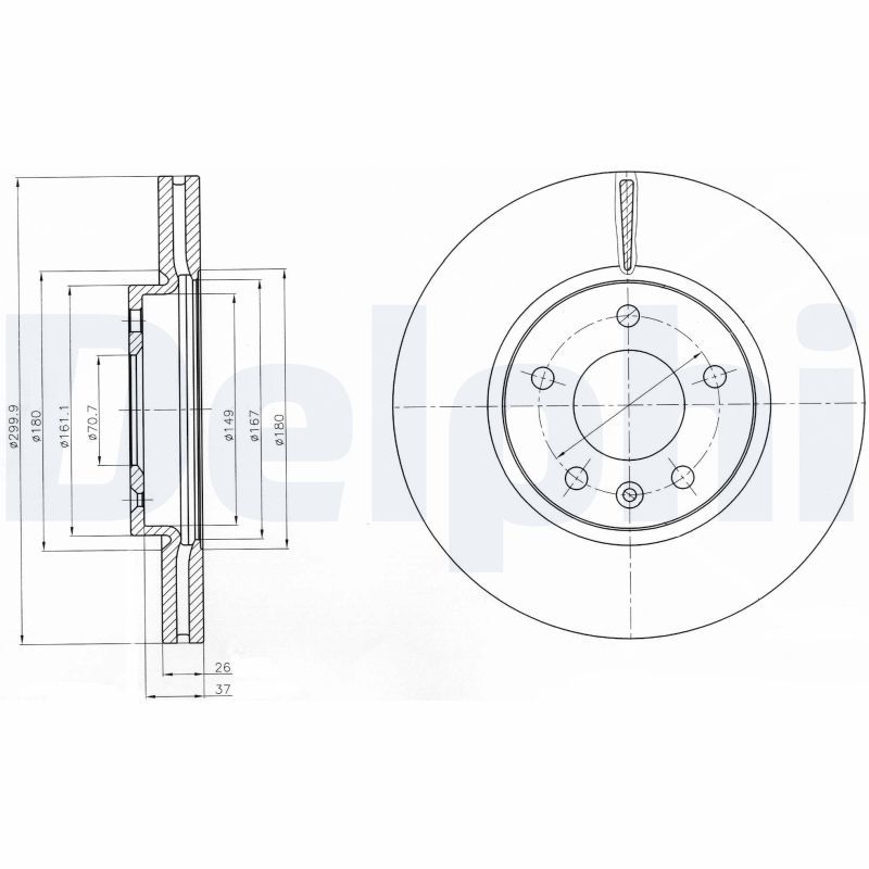 Brake Disc DELPHI BG4278C