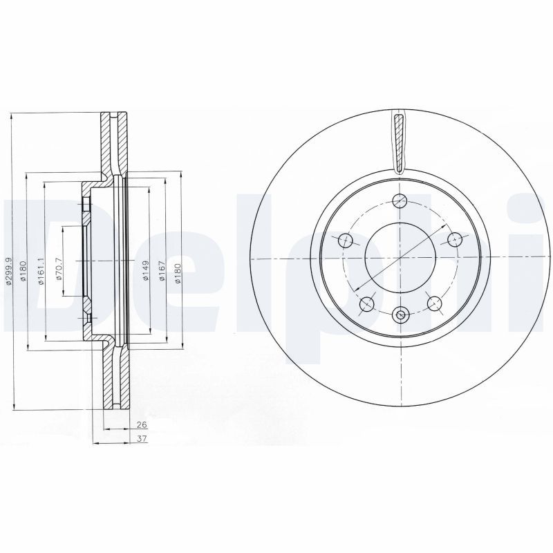 Brake Disc DELPHI BG4278C