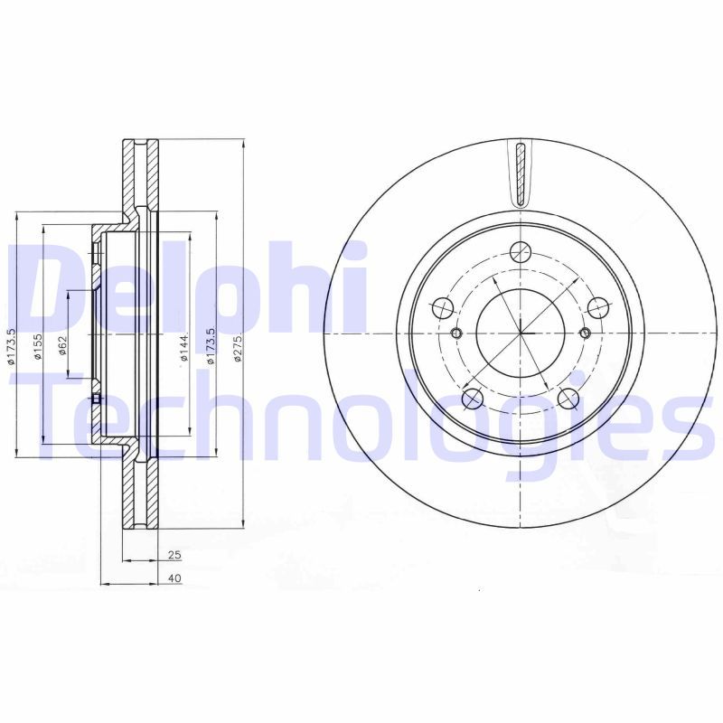 Stabdžių diskas DELPHI BG4304