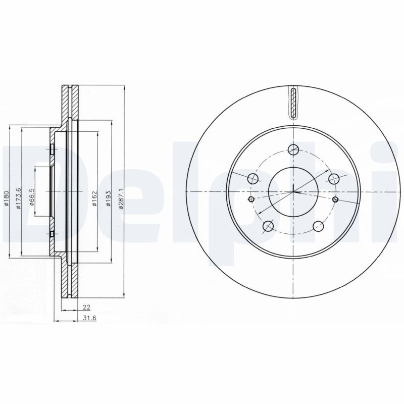 Brake Disc DELPHI BG4326