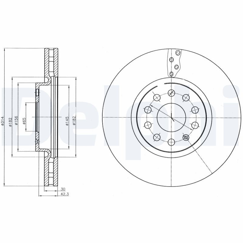 Brake Disc DELPHI BG4330C