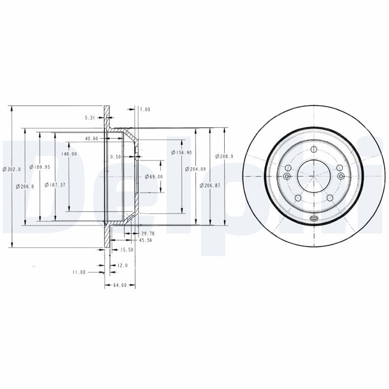 Brake Disc DELPHI BG4335