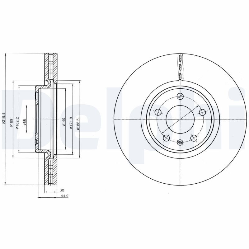 Brake Disc DELPHI BG4346C