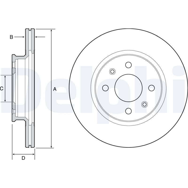 Brake Disc DELPHI BG4535