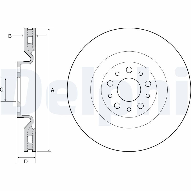 Brake Disc DELPHI BG4556