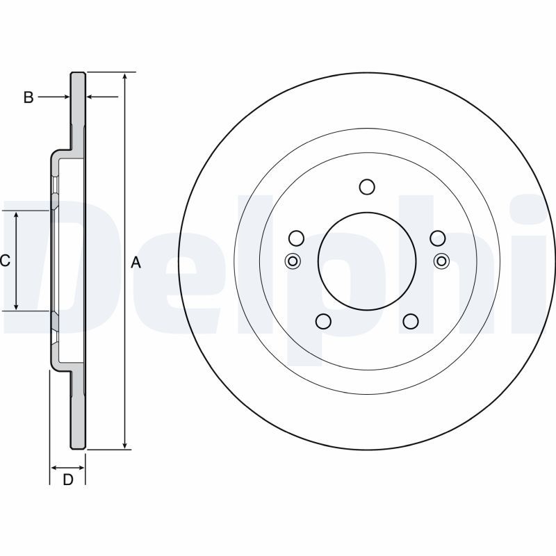 Brake Disc DELPHI BG4563C