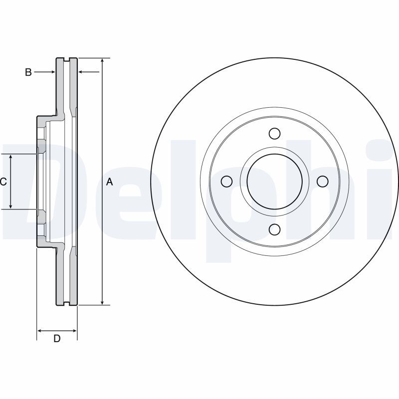 Brake Disc DELPHI BG4569C