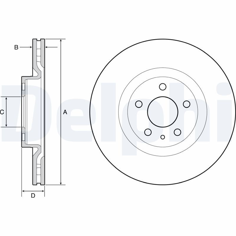 Brake Disc DELPHI BG4654C