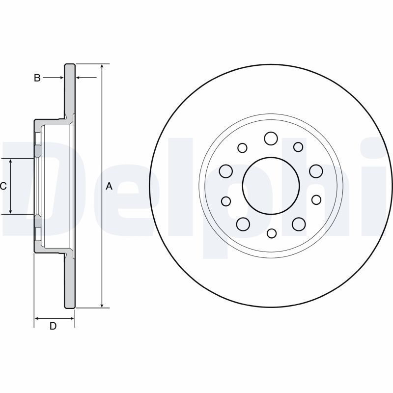 Brake Disc DELPHI BG4655C