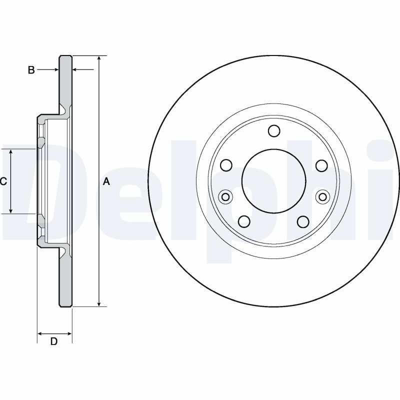 Brake Disc DELPHI BG4661C