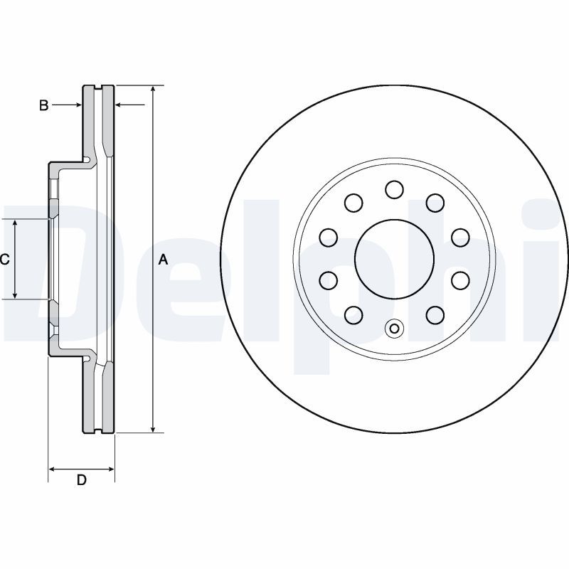 Brake Disc DELPHI BG4701C