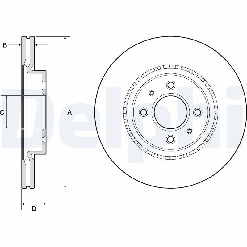 Brake Disc DELPHI BG4743C