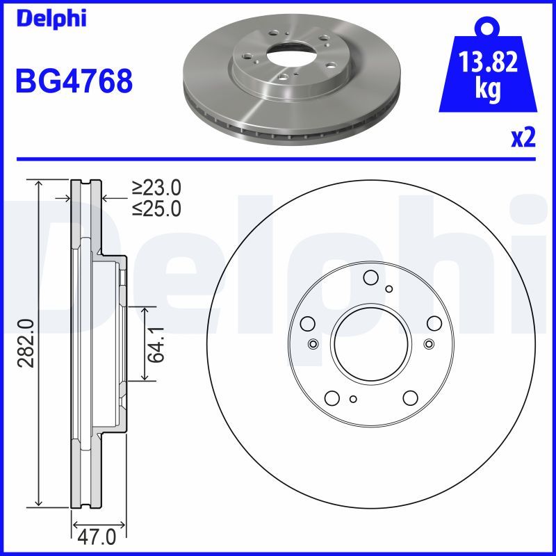 Stabdžių diskas DELPHI BG4768