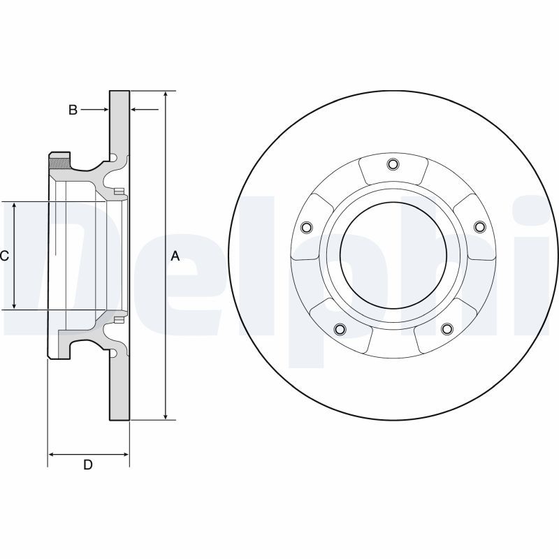 Brake Disc DELPHI BG4784C