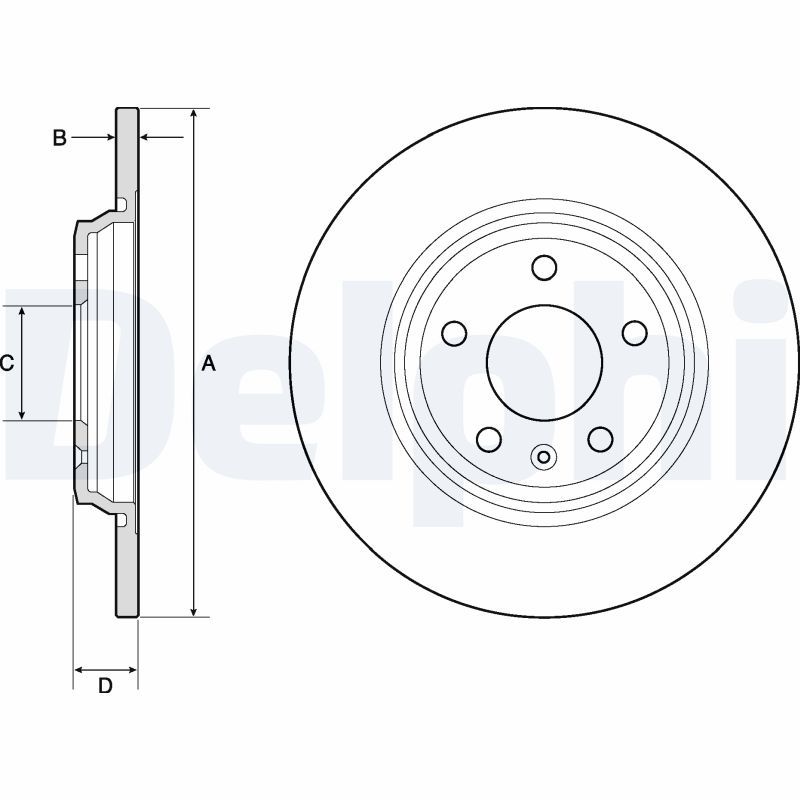 Brake Disc DELPHI BG4800C