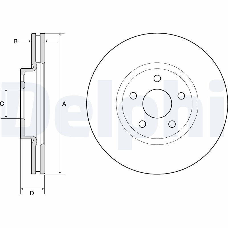 Brake Disc DELPHI BG4803C