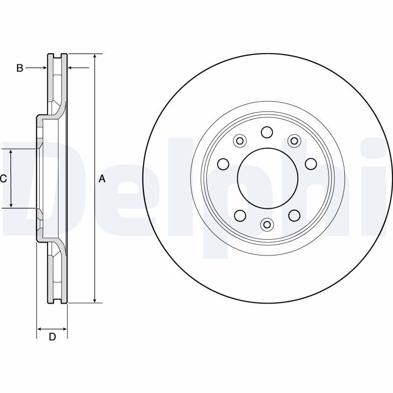 Brake Disc DELPHI BG4806C