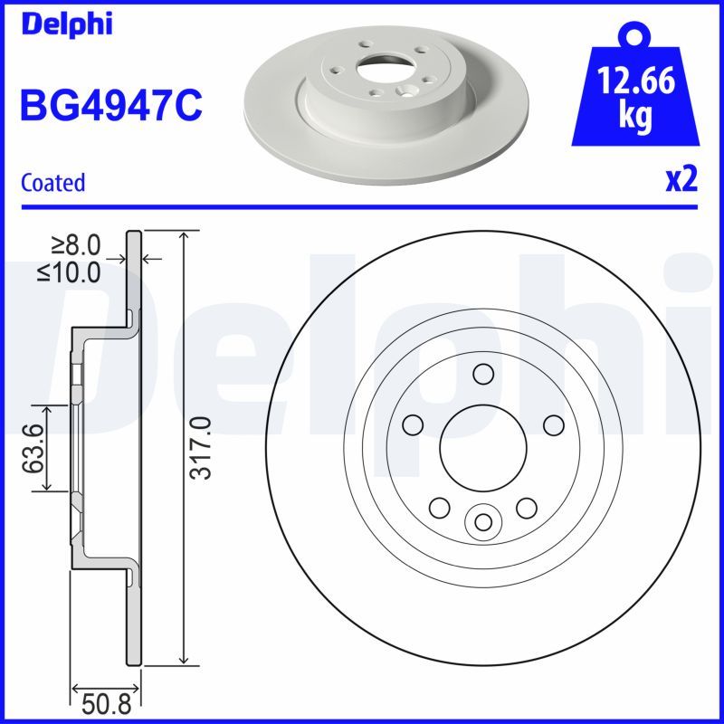 Stabdžių diskas DELPHI BG4947C