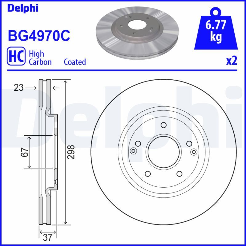 Stabdžių diskas DELPHI BG4970C