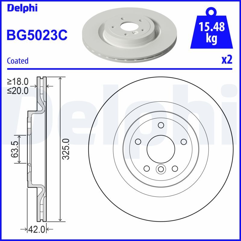 Brake Disc DELPHI BG5023C