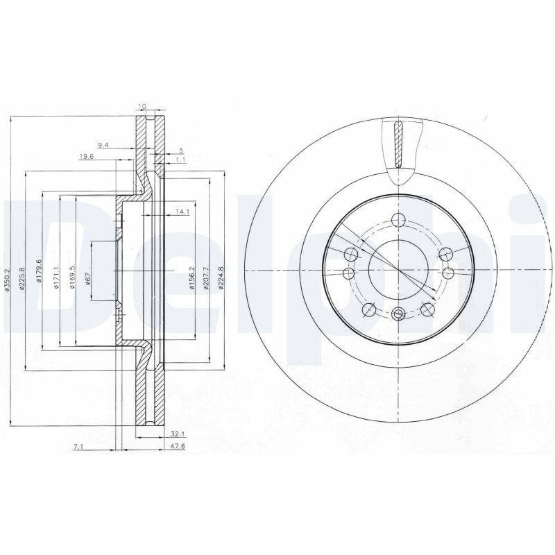 Brake Disc DELPHI BG9013