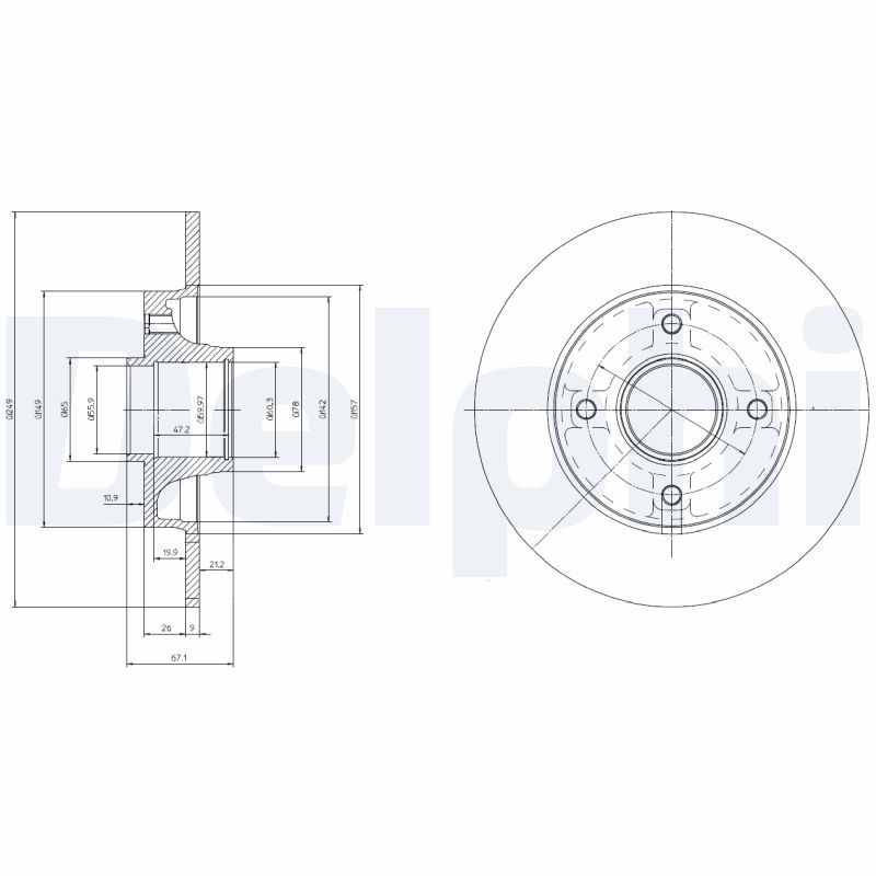 Brake Disc DELPHI BG9022RSC