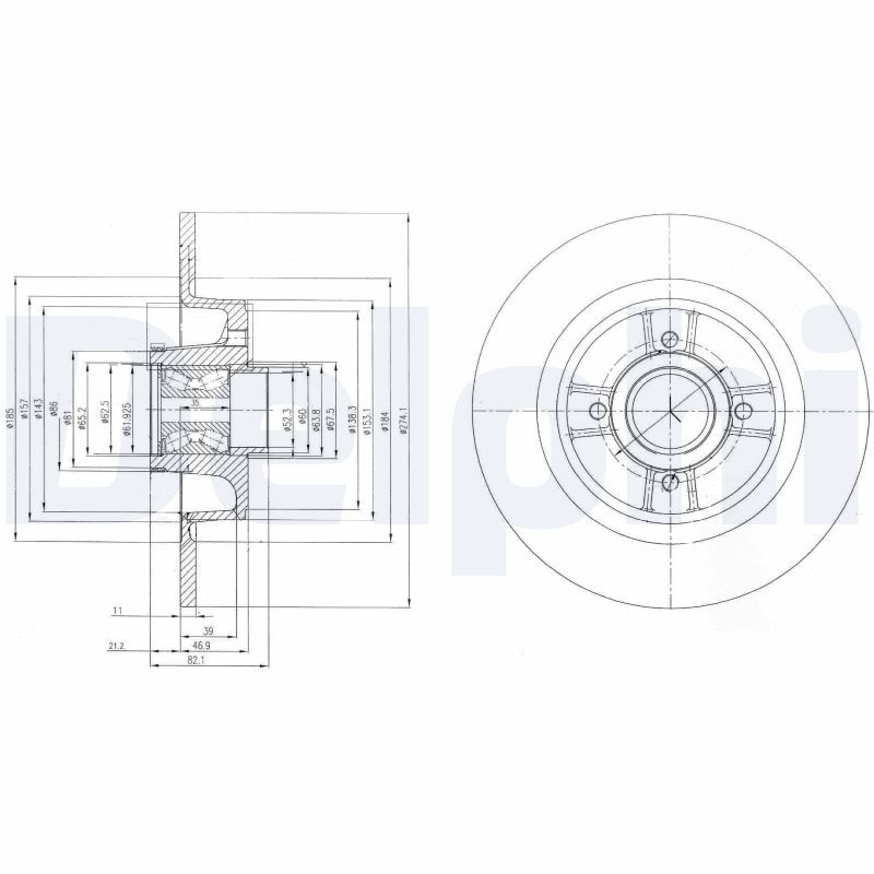 Brake Disc DELPHI BG9029RS