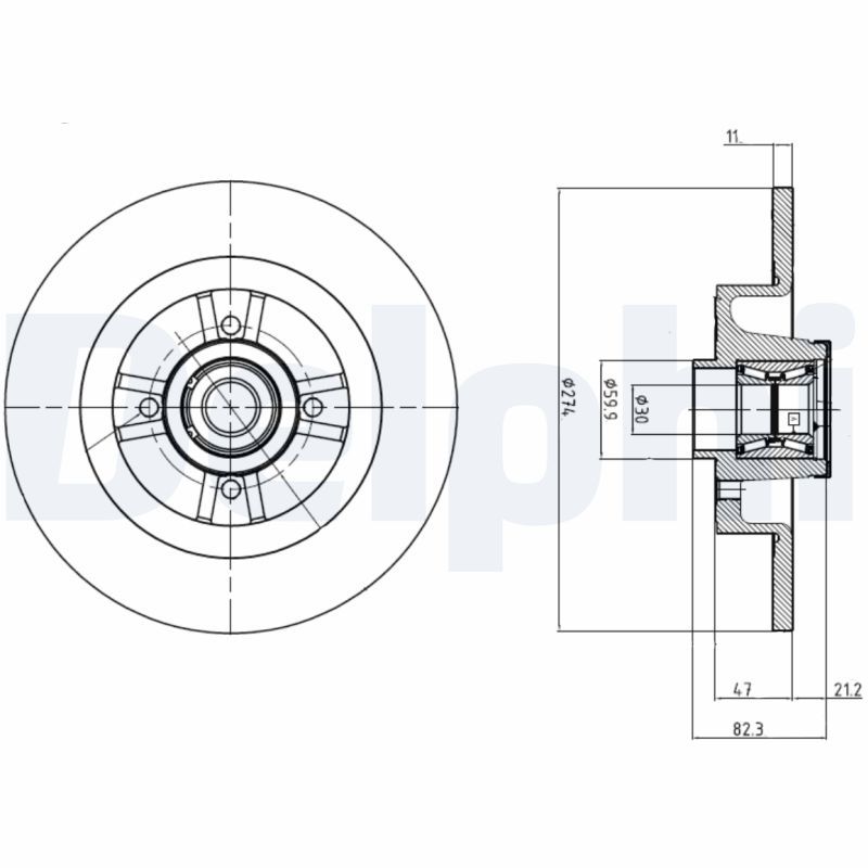 Brake Disc DELPHI BG9030RS