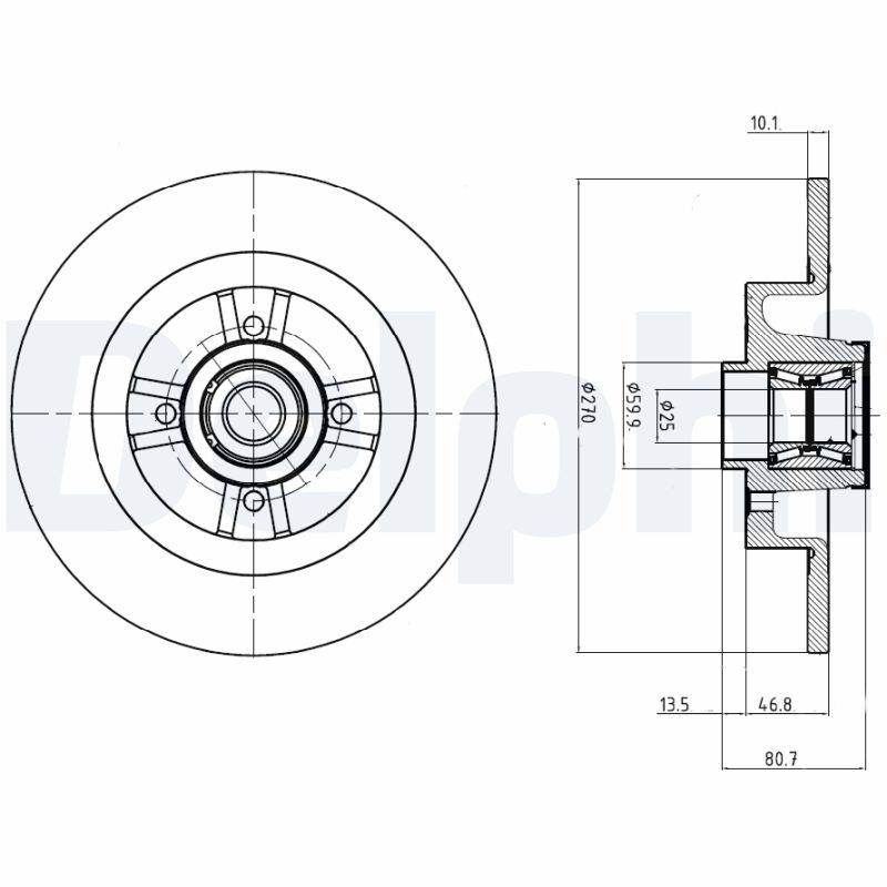 Stabdžių diskas DELPHI BG9032RS