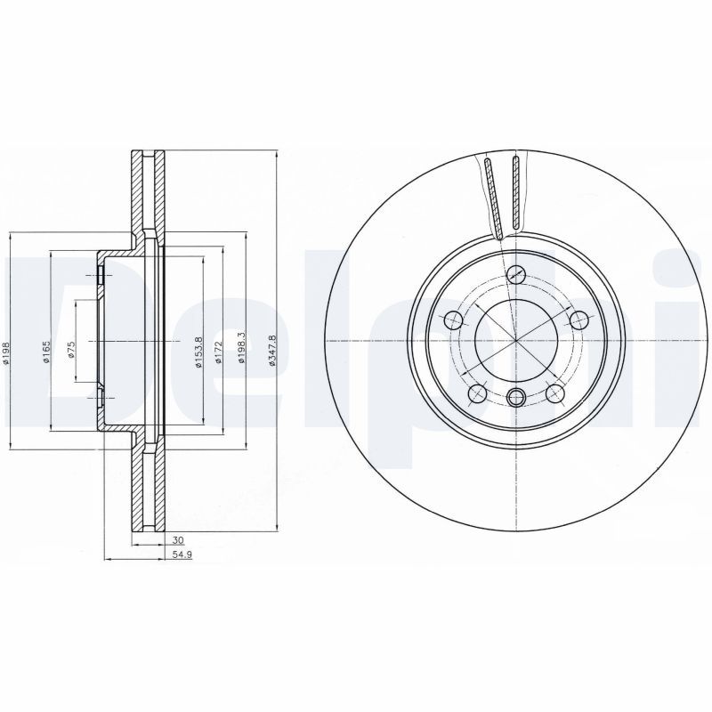 Brake Disc DELPHI BG9063C