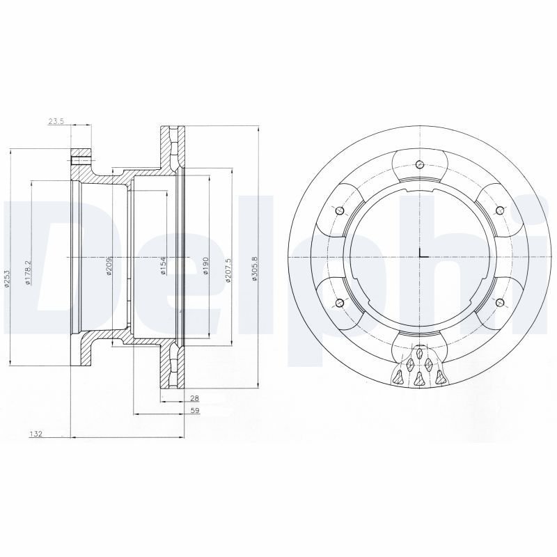 Brake Disc DELPHI BG9069