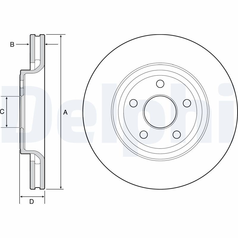 Brake Disc DELPHI BG9121C