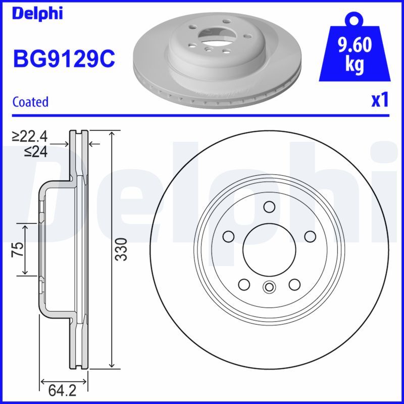 Stabdžių diskas DELPHI BG9129C