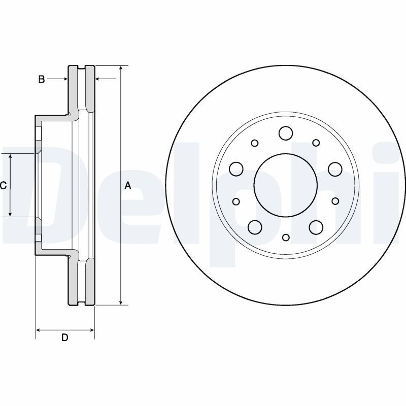 Brake Disc DELPHI BG9180C