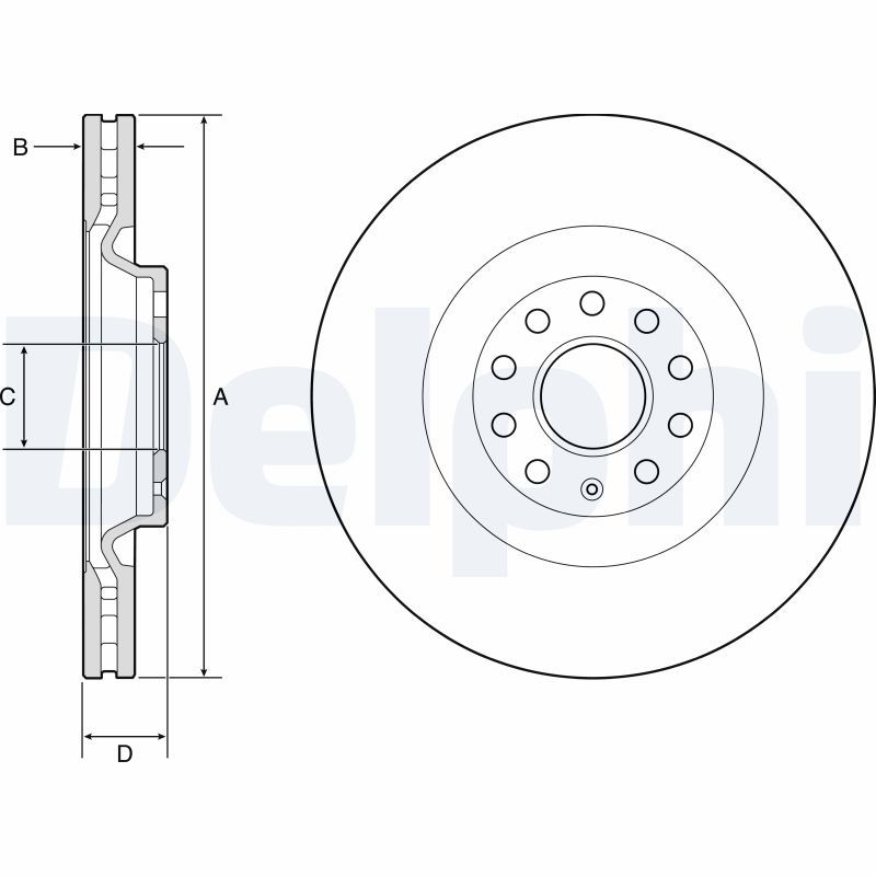 Brake Disc DELPHI BG9202C