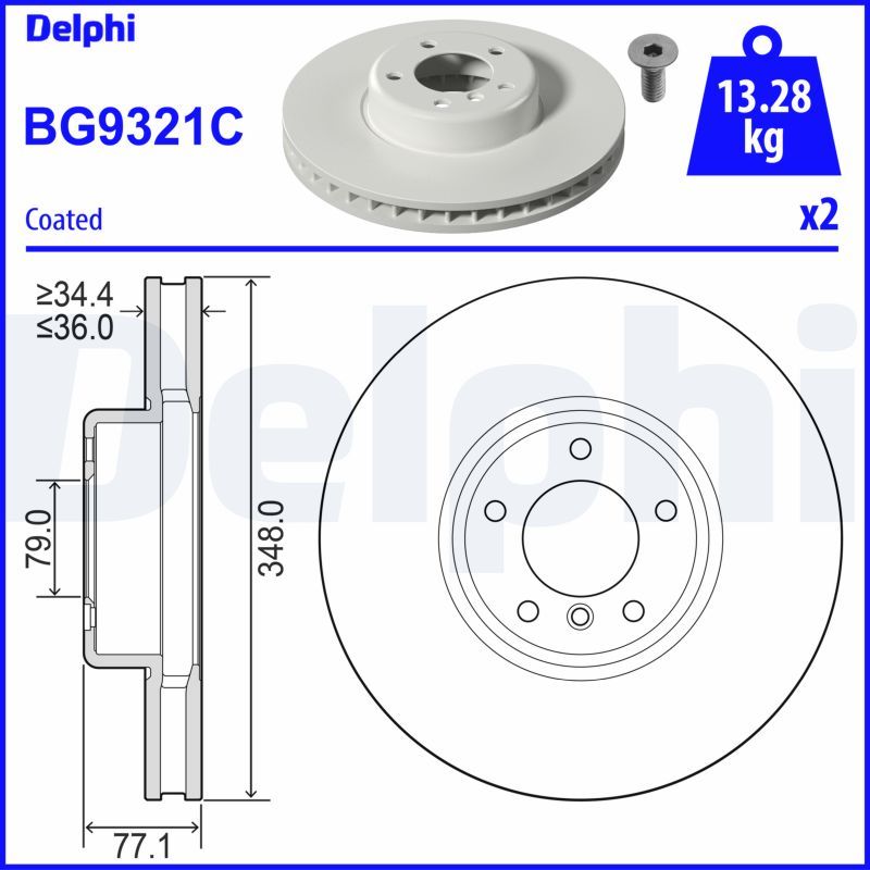 Stabdžių diskas DELPHI BG9321C