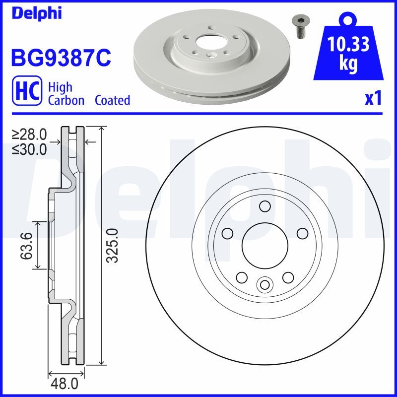 Stabdžių diskas DELPHI BG9387C