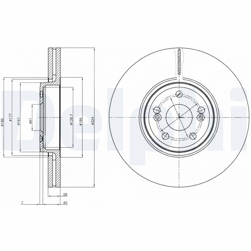 Brake Disc DELPHI BG9687