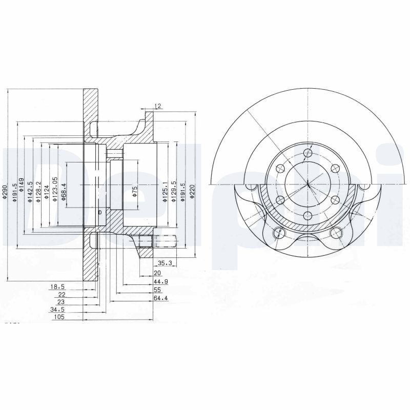 Brake Disc DELPHI BG9722