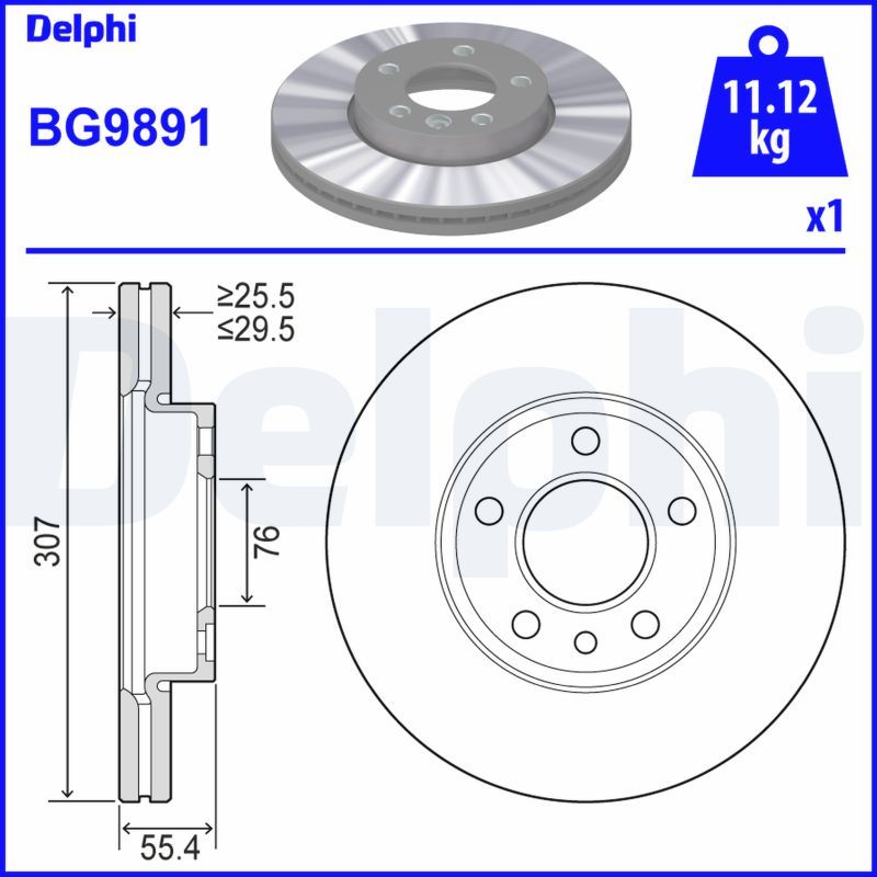 Гальмівний диск DELPHI BG9891