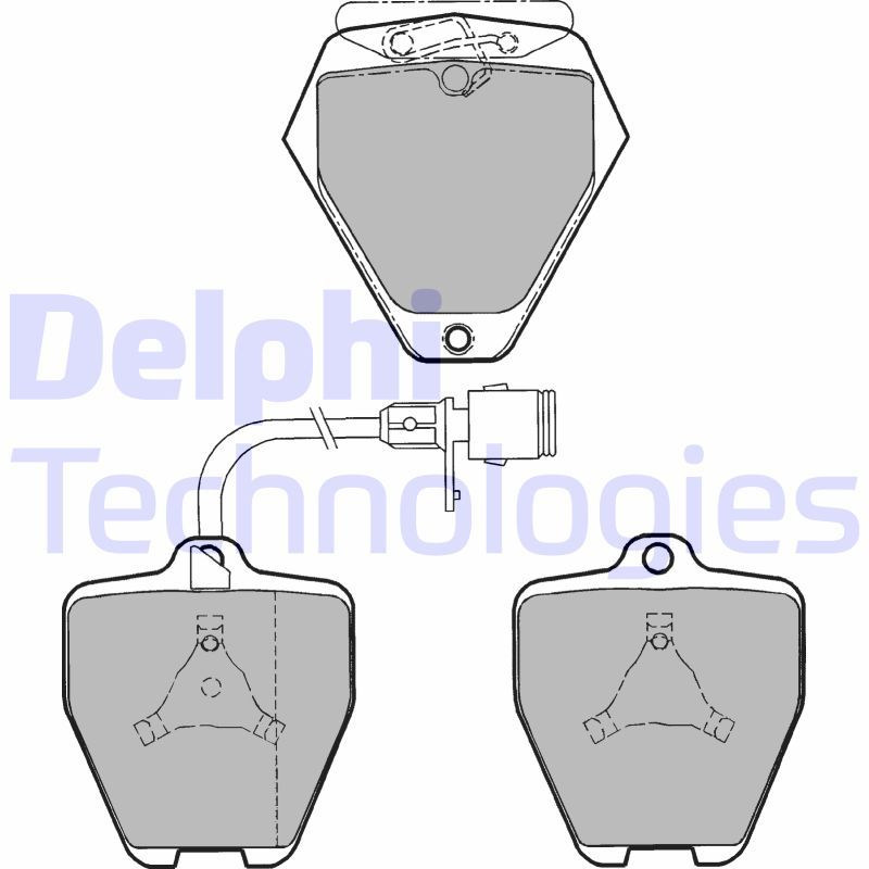 Комплект гальмівних накладок, дискове гальмо DELPHI LP1024