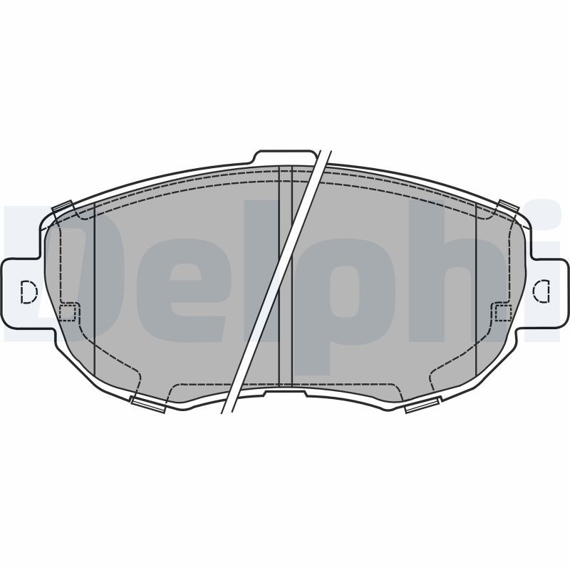 Brake Pad Set, disc brake DELPHI LP1140