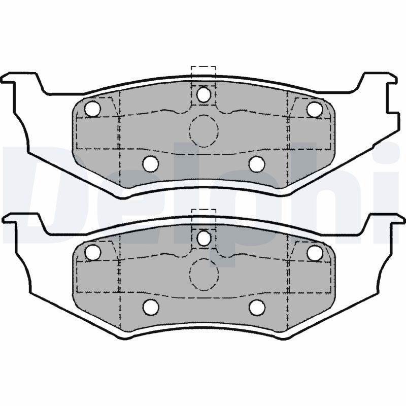 Brake Pad Set, disc brake DELPHI LP1162