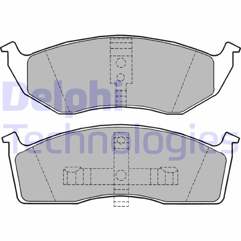 Brake Pad Set, disc brake DELPHI LP1164