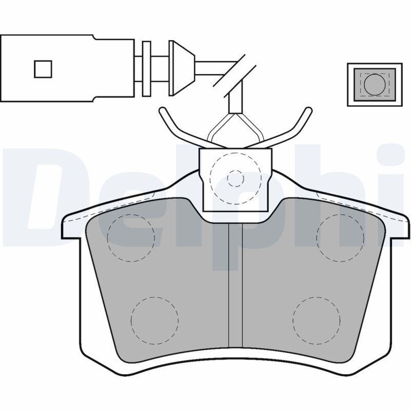 Brake Pad Set, disc brake DELPHI LP1556