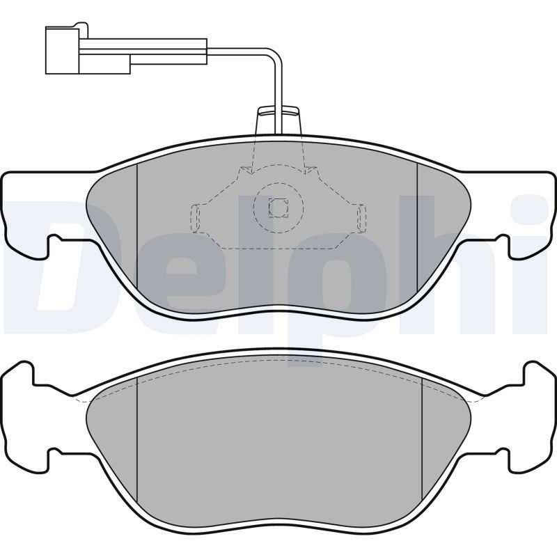 Brake Pad Set, disc brake DELPHI LP1586