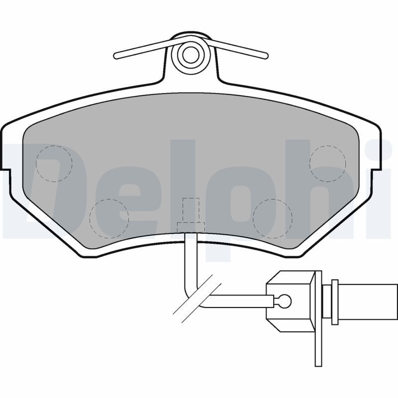 Brake Pad Set, disc brake DELPHI LP1631